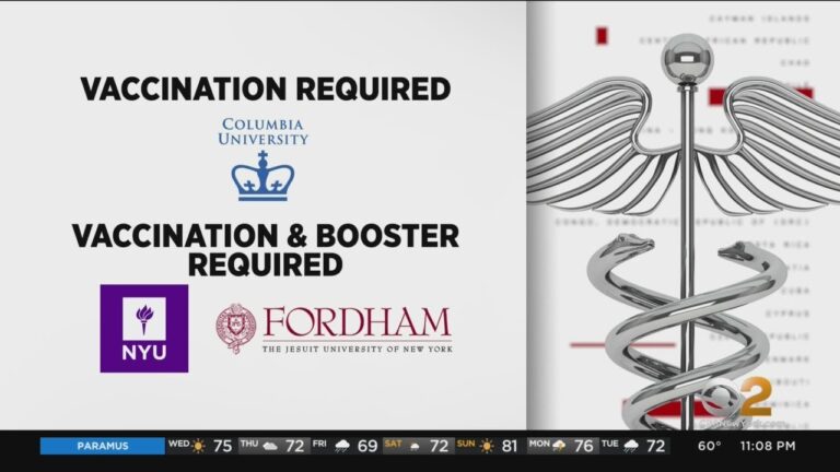 NEW YORK. Local universities set vaccination requirements for graduation guests