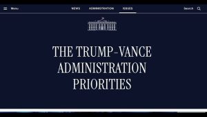 New White House Website Design Unveiled – January 20, 2025, Featuring President Donald Trump