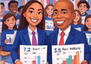 Mayor Eric Adams and Chancellor Melissa Aviles-Ramos announced that New York City students in grades 3–8 made significant stride
