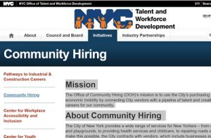 New York Law NYC community Hiring Office