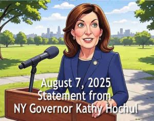 August 7, 2025 Albany, NY Statement from Governor Kathy Hochul