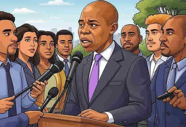 nyc-news-Mayor Eric Adams addressed reporters