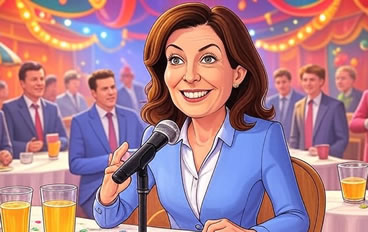 Midtown tribune NY News Governors Hochul Carnival Humor USA caricature