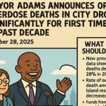 NYC Reports 28% Drop in Opioid Overdose Deaths, First Decline in a Decade as Settlement Funds Flow NY news Mayor Adams Announces Opioid Overdose Deaths in City Drop Significantly for First Time in Past Decade October