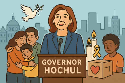 Governor Kathy Hochul Welcomes Israeli Hostages Home, Urges Ceasefire and Aid to Gaza New York Governor Kathy Hochul Welcomes Israeli Hostages Home, Urges Ceasefire and Aid to Gaza