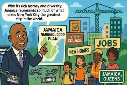 New York City Mayor Eric Adams Jamaica