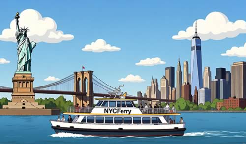 NY News : Ferry to Staten Island and Brooklyn