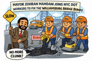 Mayor Zohran Mamdani NYC DOT Workers to Fix the Williamsburg Bridge Bump