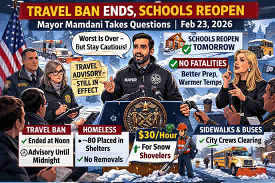 US New York Mamdani news QA Feb 23 2026