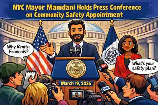 “New York. Mayor Mamdani Holds Press Conference to Make an Announcement March 19, 2026
