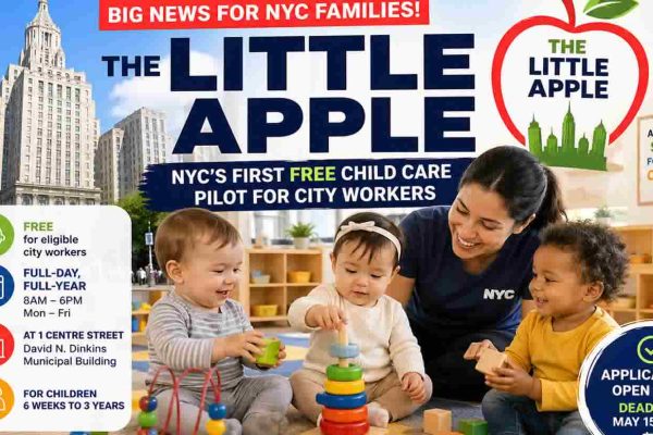 Free child care NYC Little Apple program for city workers