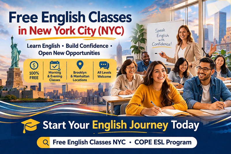 Free English Classes in New York City (NYC)