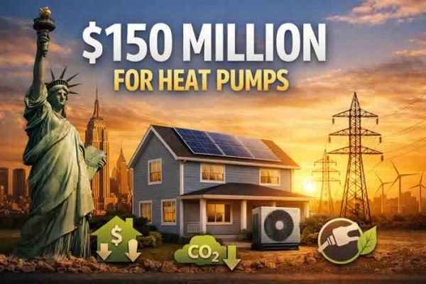New York $150 million heat pump program for homeowners and small residential buildings