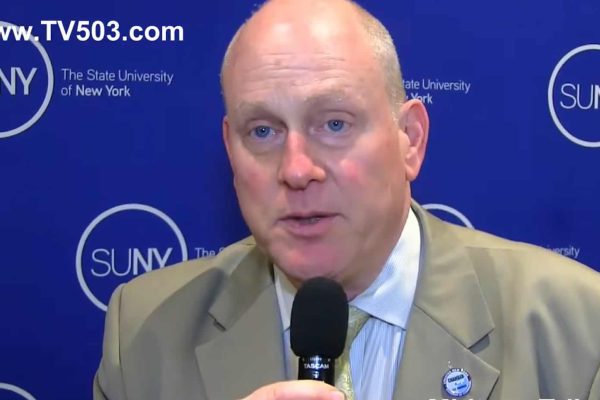 Mark Jaffe President of Greater New York Chamber of Commerce speaking at NYC World Trade Week forum