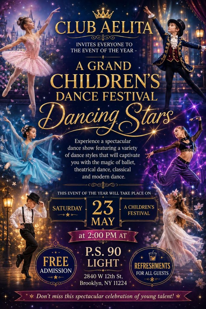 Grand Children’s Dance Festival “Dancing Stars” Comes to Brooklyn on May 23 - children and classroom image
