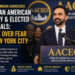 Mayor Mamdani speaking at African American Clergy and Elected Officials event in NYC highlighting unity, childcare, housing, and public safety
