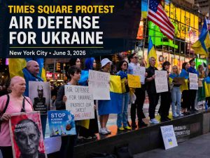 Times Square Protesters Demand “Air Defense for Ukraine” - news image