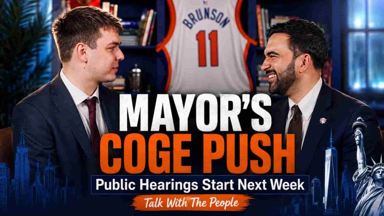 Mayor Mamdani Pushes “Government Efficiency” Hearings During Talk With The People Livestream - person in news image
